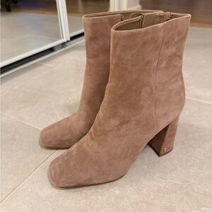 Sam Edelman Praline Suede Ankle Boots (Size 10)
